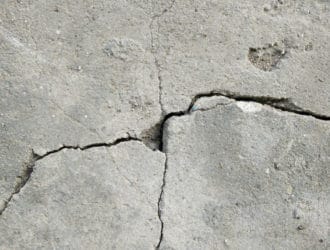 Cracked concrete
